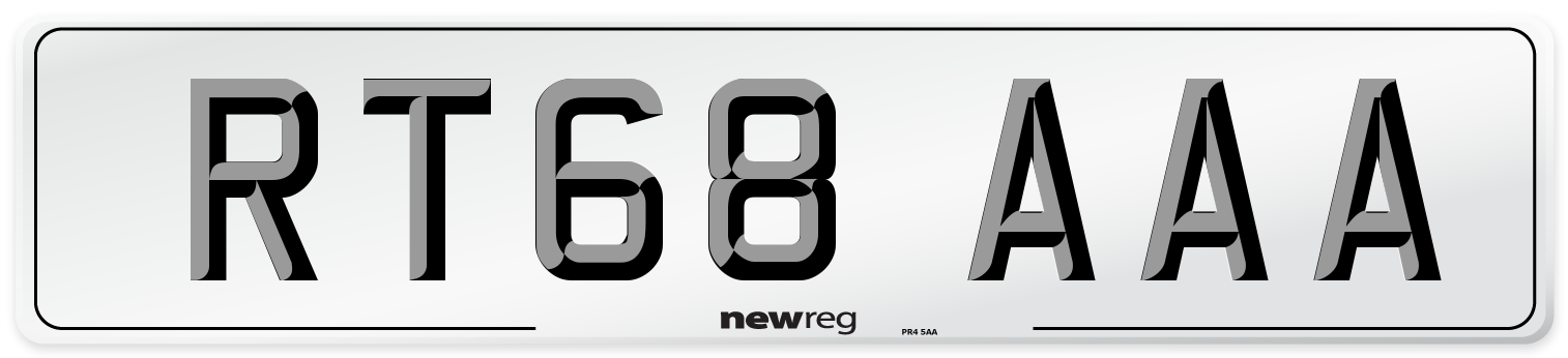 RT68 AAA Number Plate from New Reg